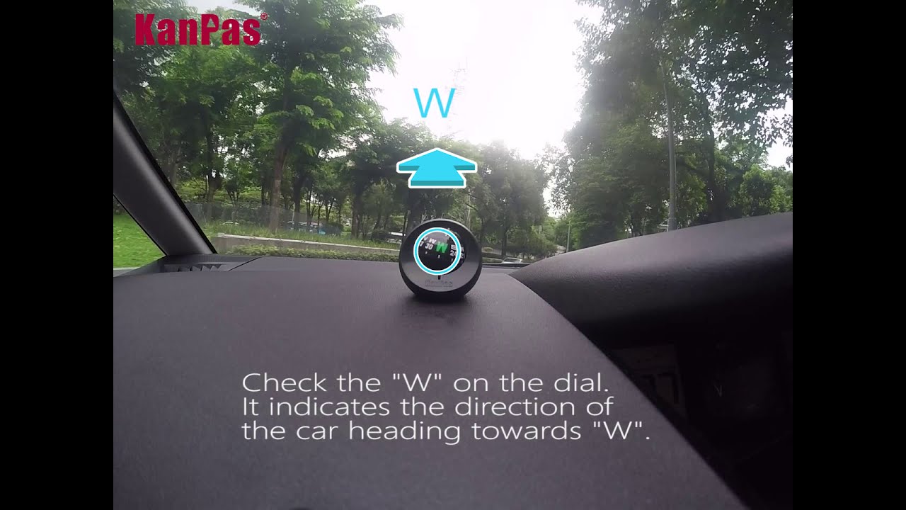 car compass  shows the car heading towards