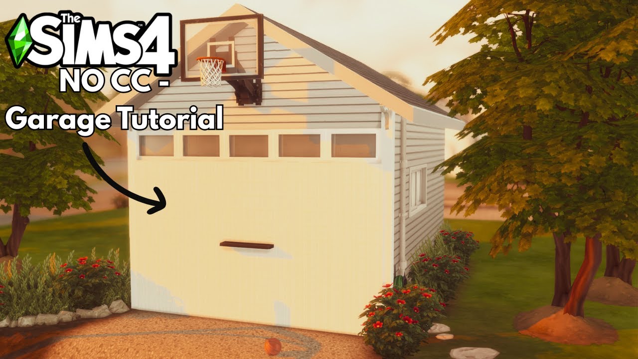 The Sims 4 | The EASIEST Garage Door Tutorial | NO CC