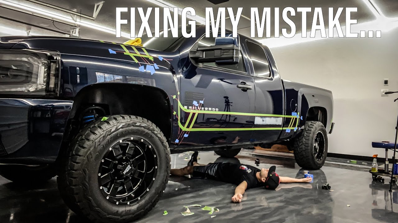 Custom Silverado Truck Graphics - [Vinyl Wrap] Fixing My Chipped Paint