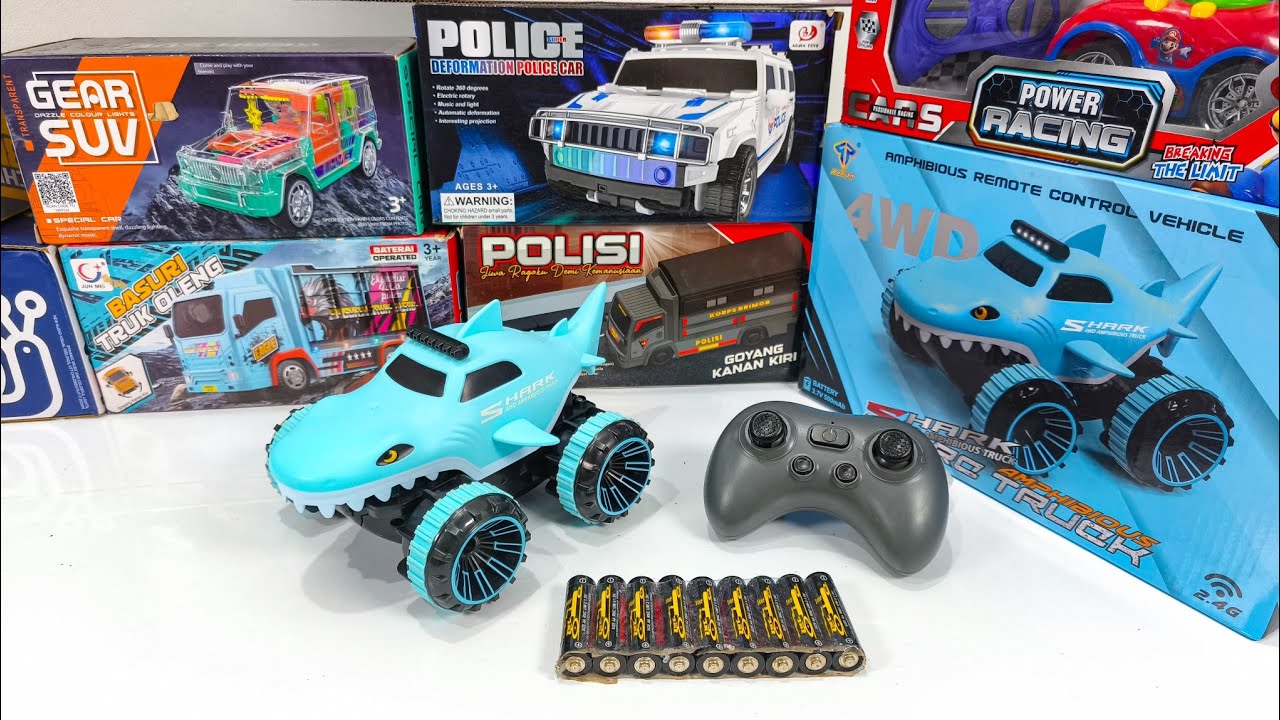 Unboxing Super Police Car,Amphibios Remote Control Vehicle, Rc Sport Car Police,City School Bus 