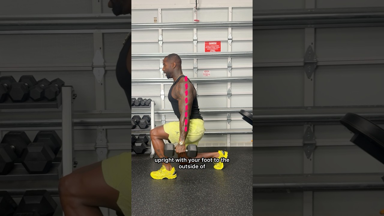 Walking lunges foot placement for glutes and quads. 