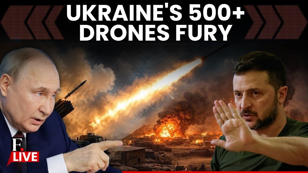 3 Days After Russia's Drone Strike, Ukraine Launches Counter Attack With 500+ Drones | LIVE