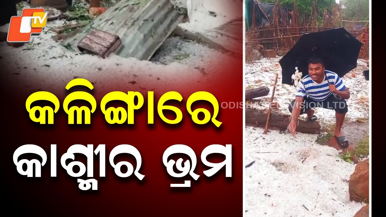 Season's First Hailstorm Hits Kandhamal's Kalinga: Intense Kalbaisakhi Brings Heavy Rain & Hail