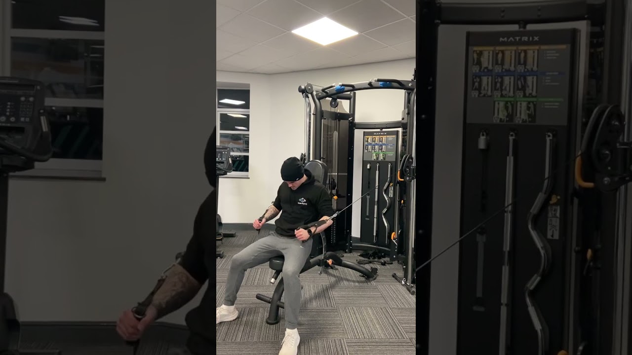Seated Cable Decline Chest Press