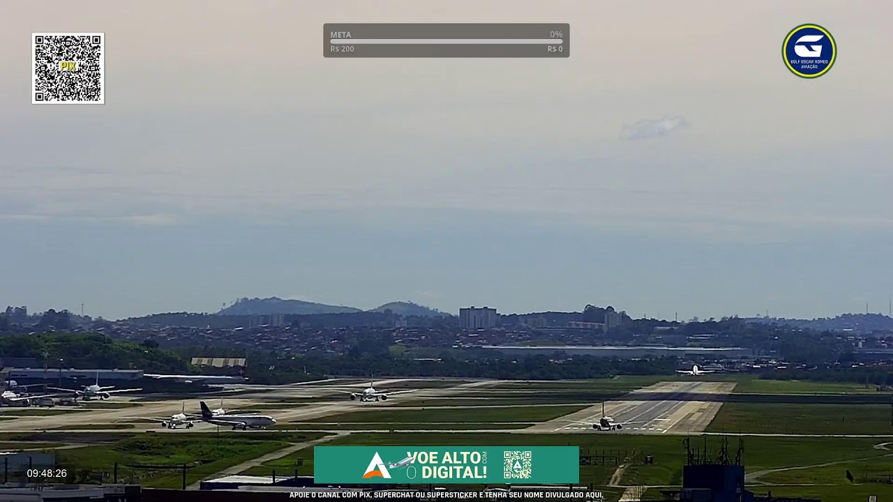 SBGR 10L LIVE - Aeroporto Internacional de S&atilde;o Paulo AO VIVO - GRU Airport - 07/01 Noite