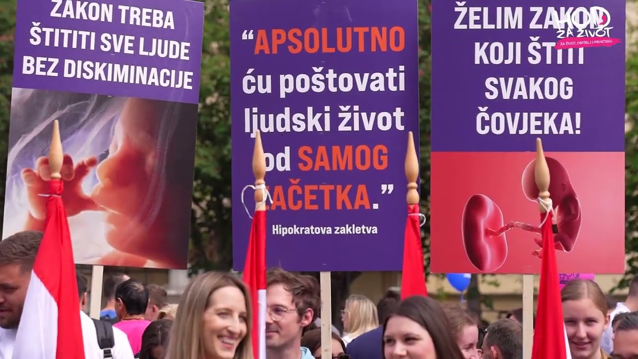 Zagreb, Hod za život, 10. 5. 2025. - izjave Vlasta Petrač, Josip Đerek, obitelj Politeo