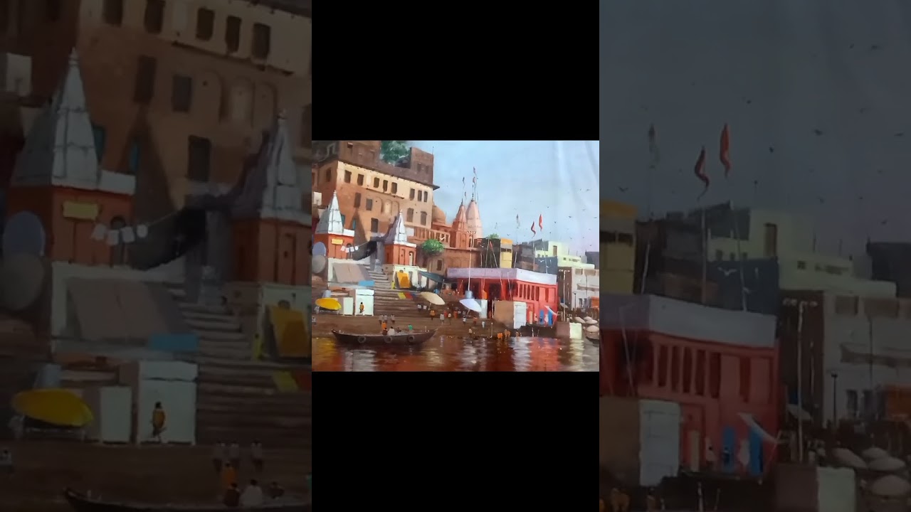 #varanasighat #acrylicpainting #trendingshorts #shorts