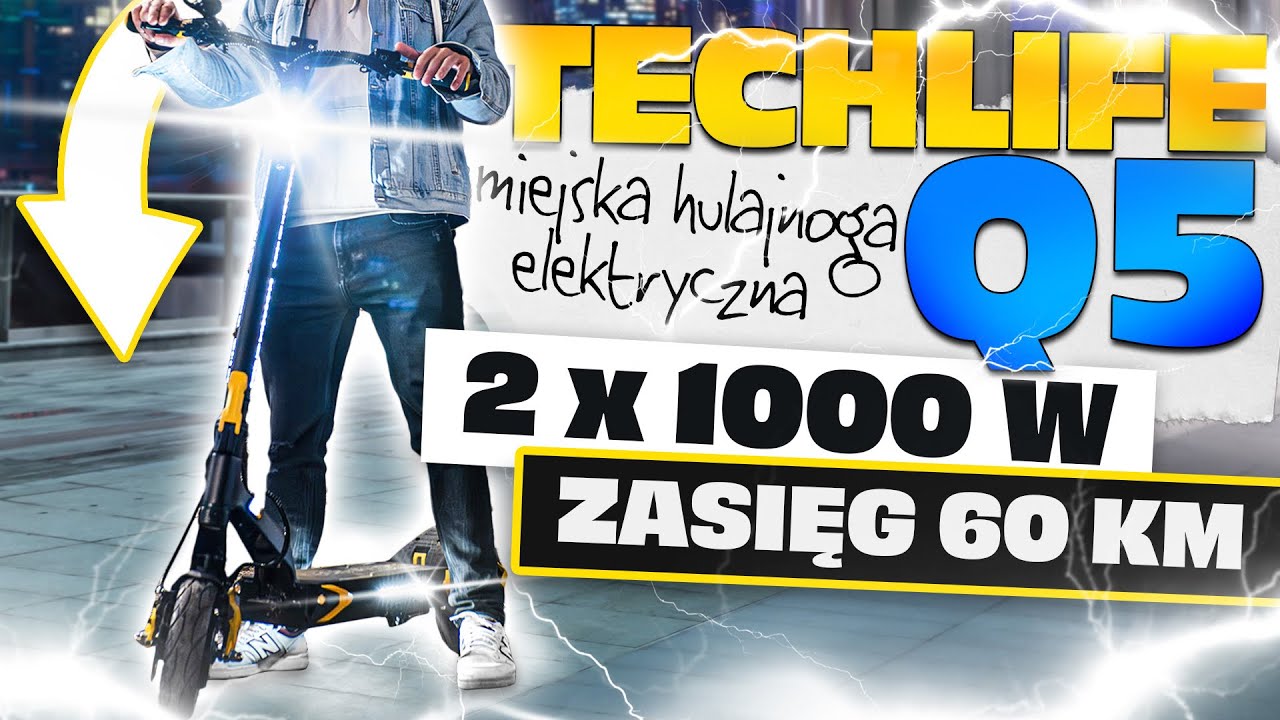 TECHLIFE Q5 by Teverun - WYPASIONA hulajnoga elektryczna 🛴