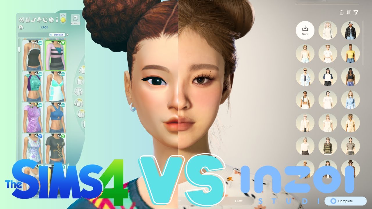 Sims 4 vs. InZoi – The Character Creation WAR!