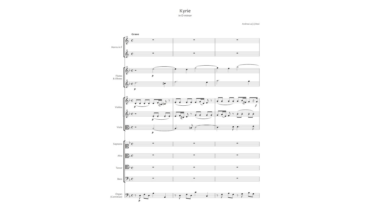 Andrea Lucchesi – Kyrie in D minor (