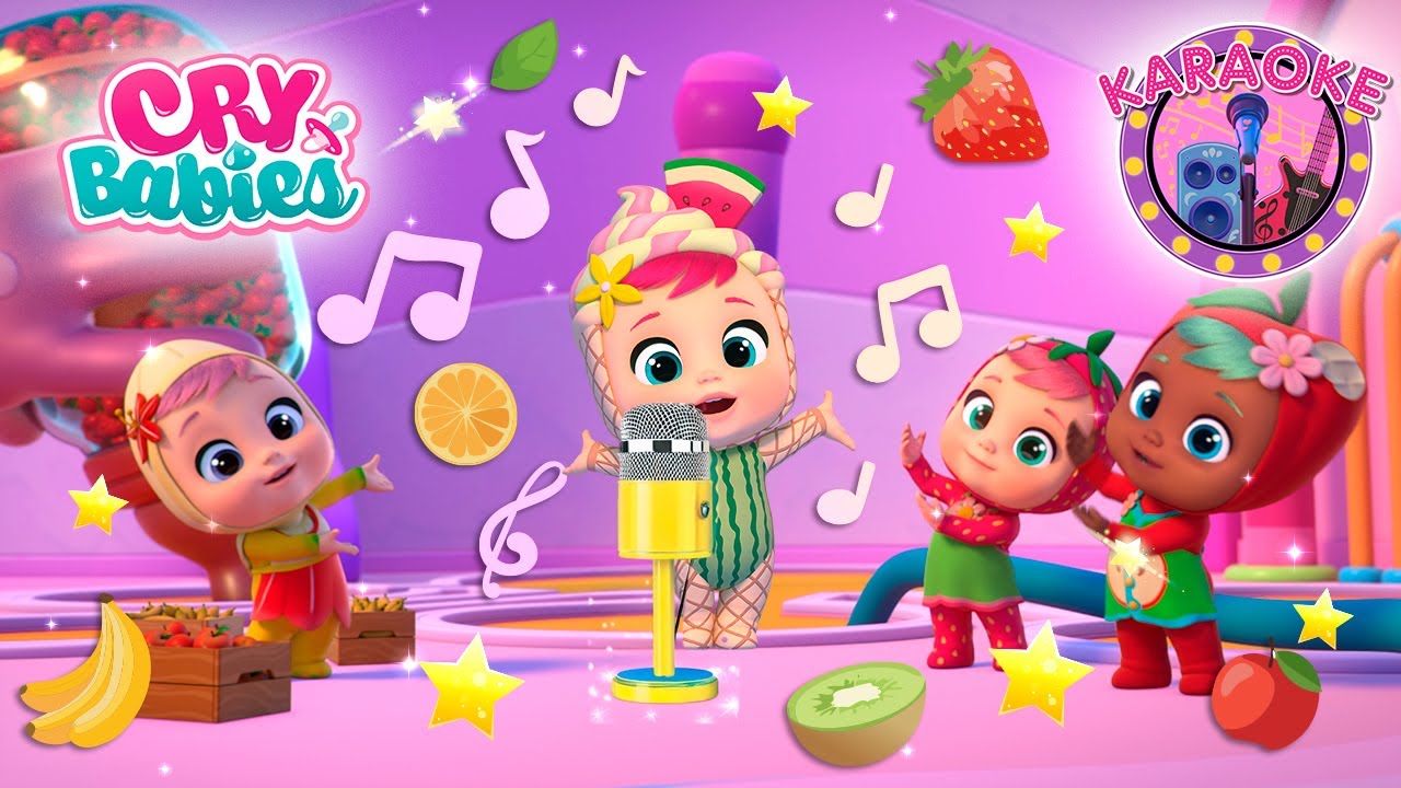 The Fruit Song 🍓 Karaoke | Song for kids 🎤 Cry babies in English
