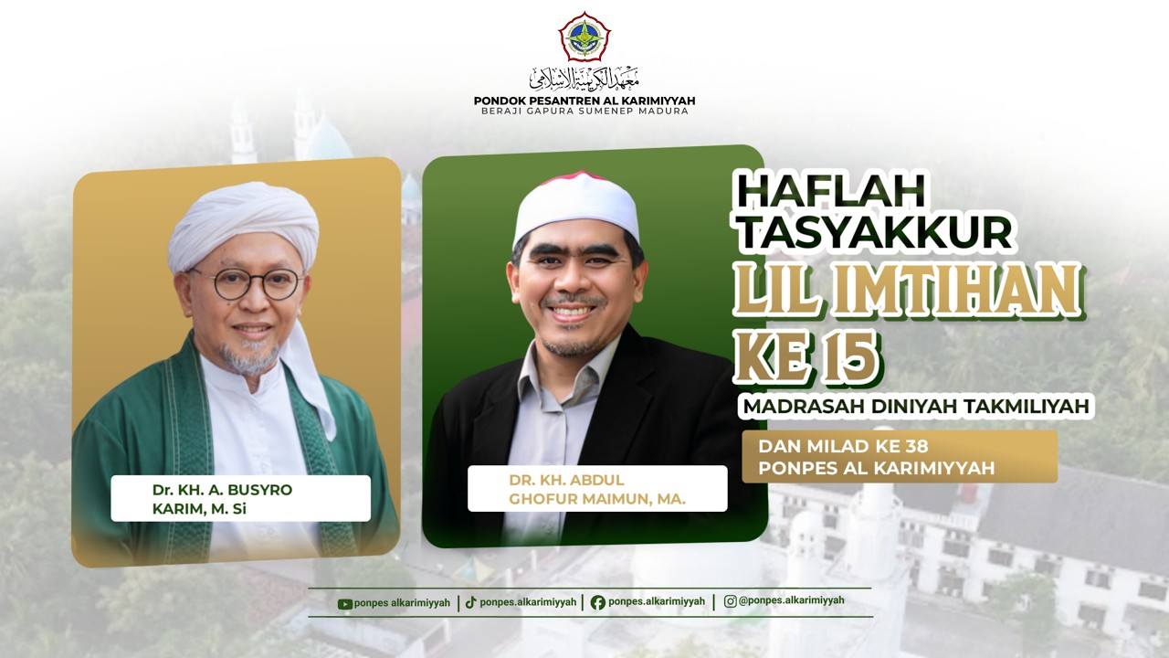 🔴LIVE HAFLAH TASYAKKUR LIL IMTIHAN KE 15 || PONPES AL KARIMIYYAH || 14 FEBRUARI 2026
