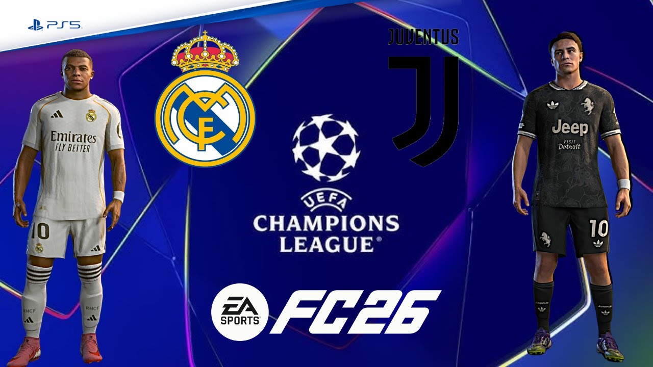 FC 26 - Real Madrid vs Juventus Ft. Mbappe, Vini Jr | UEFA Champions League | PS5 Pro