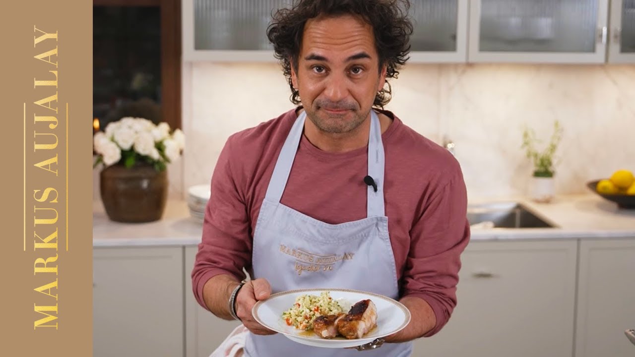 Citronkyckling med cous-cous och vitlöksyoghurt | Markus Aujalay