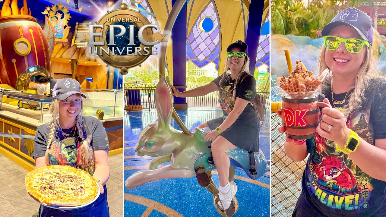EPIC UNIVERSE NEW FOOD & DRINKS! Pizza Moon, Mead Hall, Donkey Kong Float, Wizard Drinks  & More