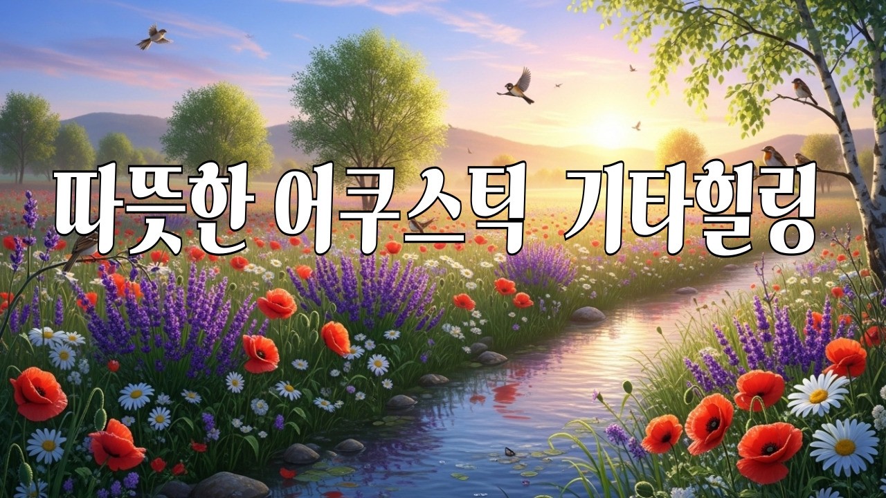 힐링  따뜻한  어쿠스틱 기타 ✨카페감성  커피한잔과  조용한 하루를 위한 어쿠스틱