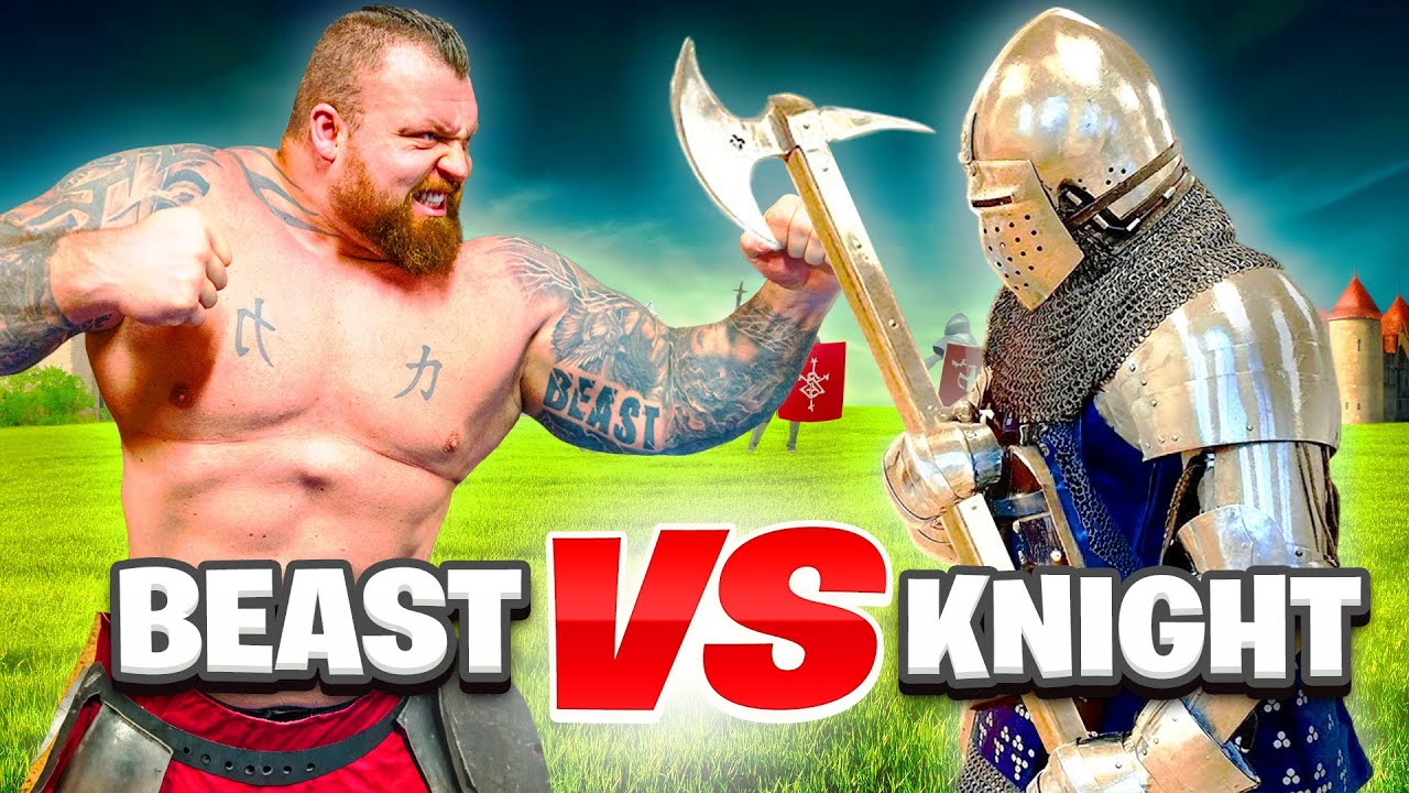Eddie Hall Tries Medieval Knight Fighting!! (5vs1)