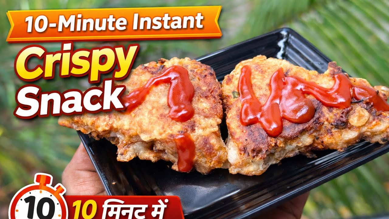 10-Minute Instant Crispy Snack | Wheat Flour & Maida Easy Recipe | 10 मिनट में क्रिस्पी स्नैक रेसिपी