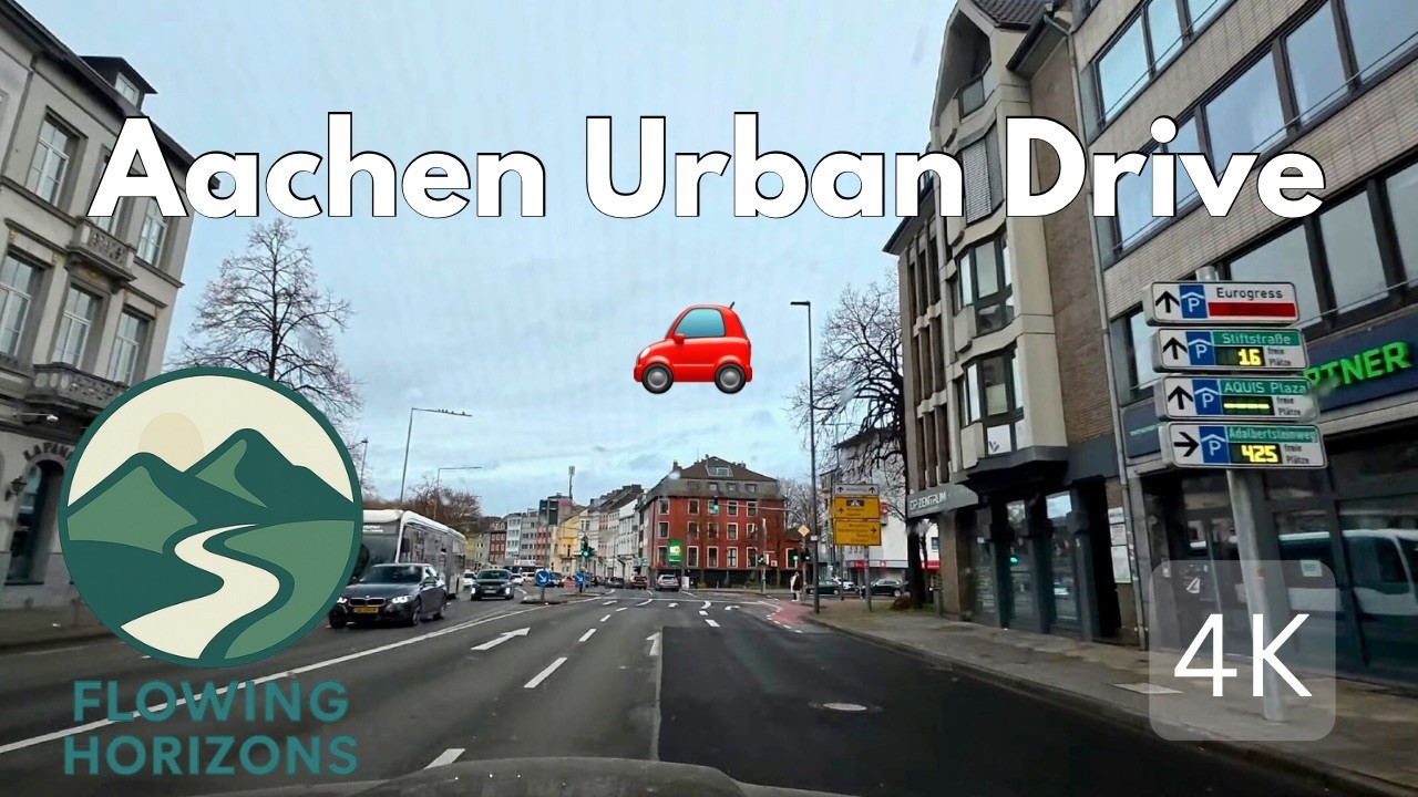 Urban Drive Aachen 🇩🇪 | Calm Sunday City Drive 4K