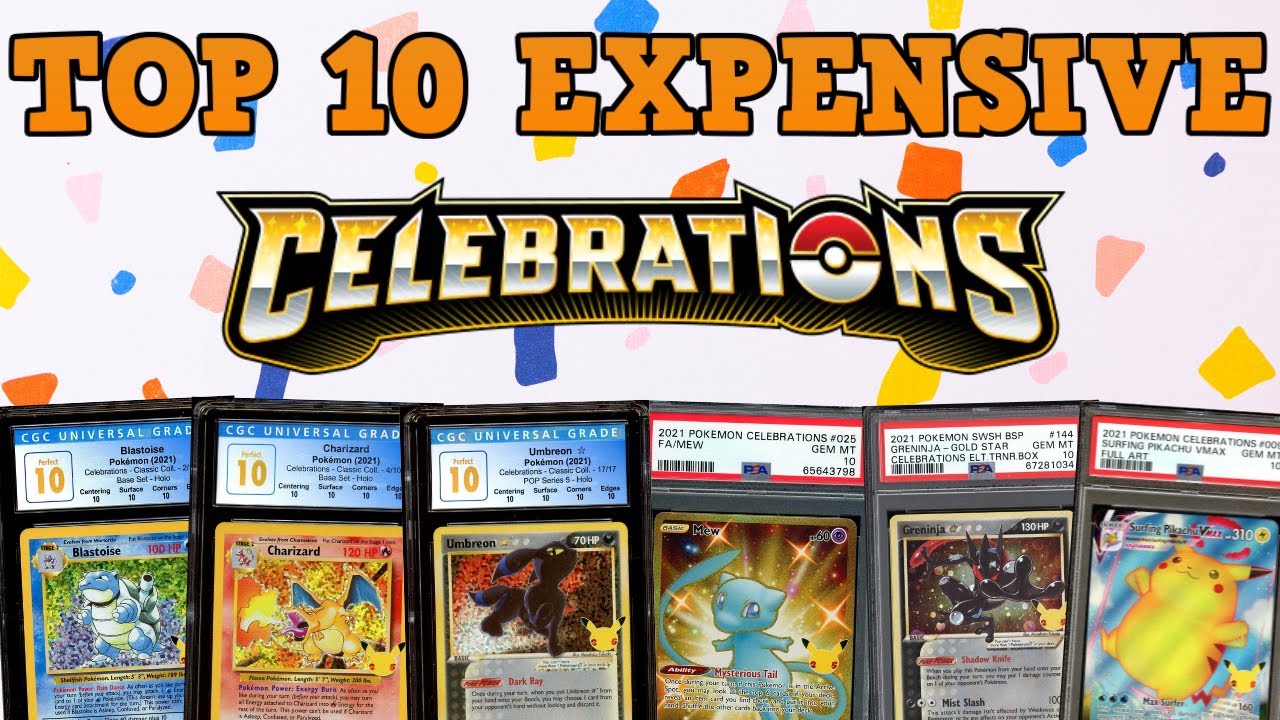 Top 10 Expensive Celebrations Pokemon Cards! (2022)