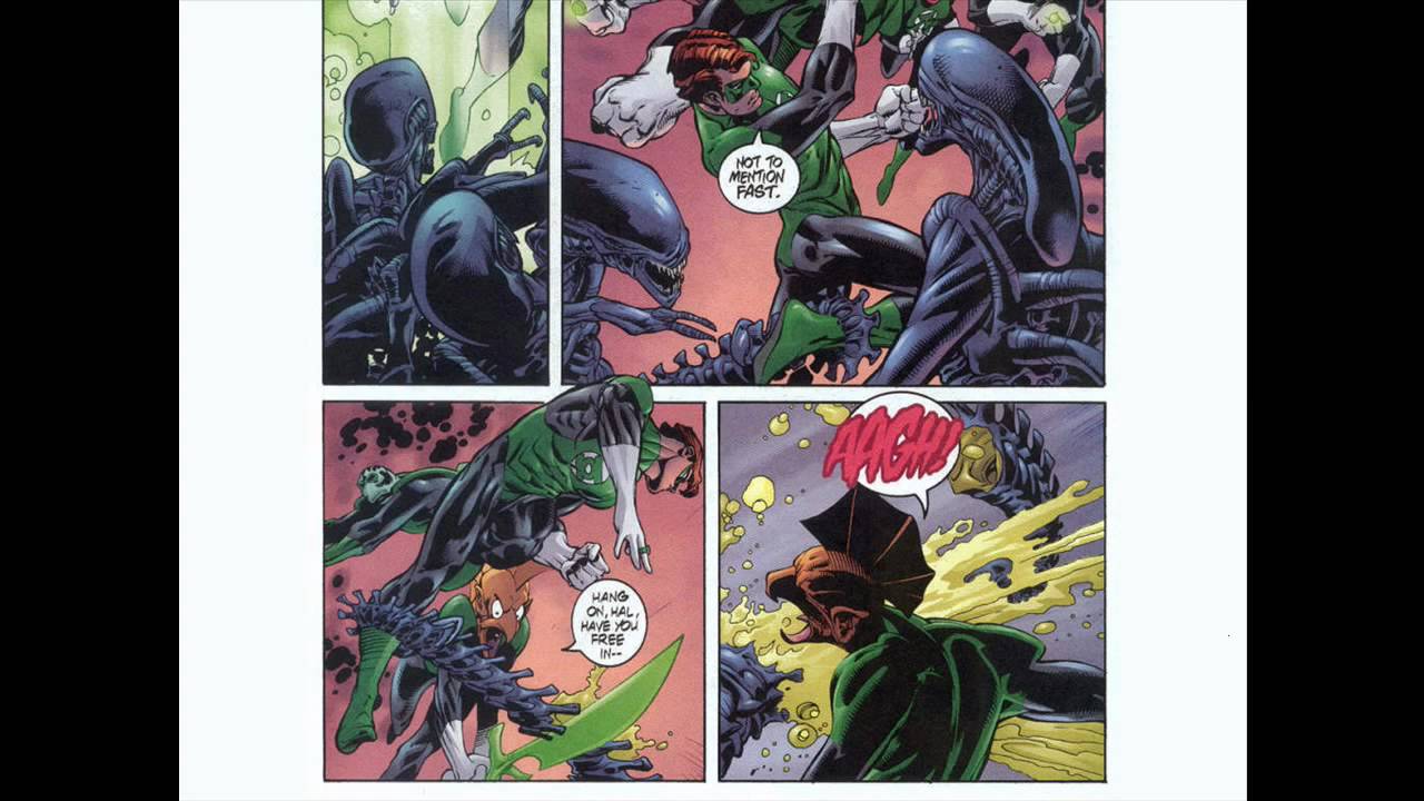 green lantern vs aliens 1 and 2 of 4 (dark horse and DC collaboration)