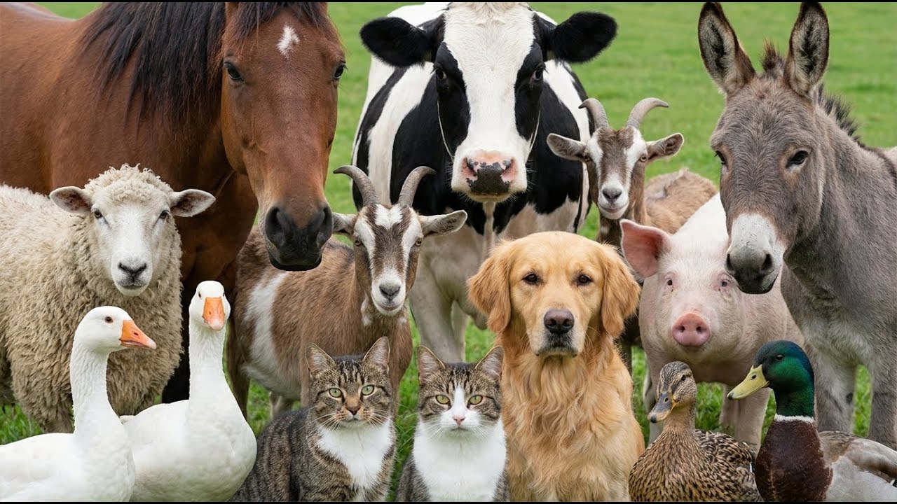 Farm Animal Sounds: Pig, Dog, Chicken, Sheep, Buffalo, Cow, Horse, Ostrich......