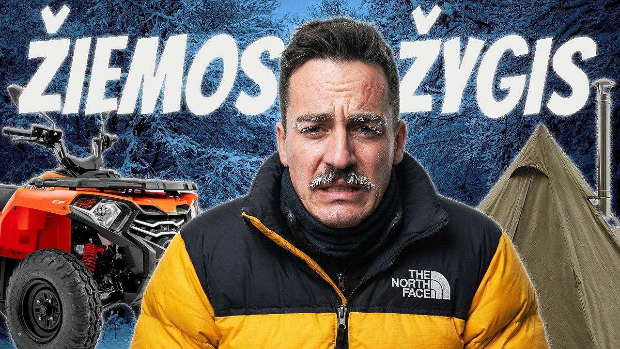 Žiemos žygis keturračiais | Naktis palapinėje su krosnele