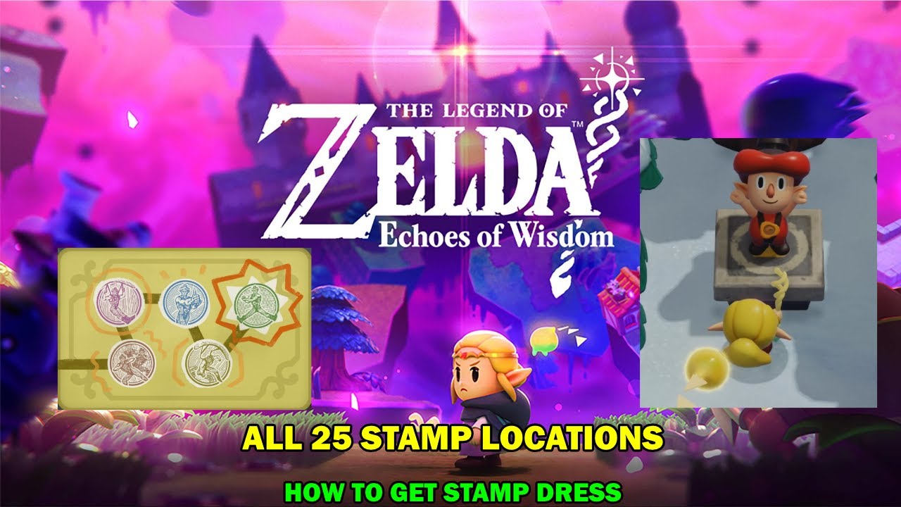 Zelda echoes of wisdom walkthrough - All 25 stamp locations - How to get stamp suit