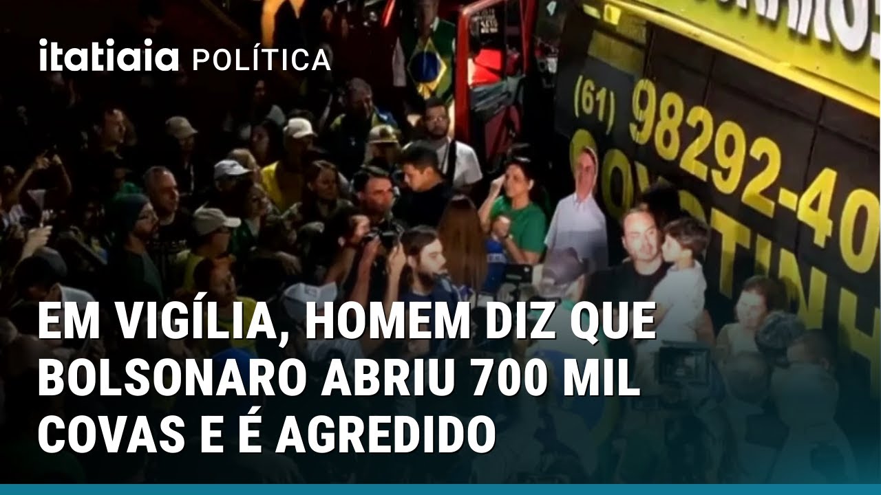 VIGÍLIA DE FLÁVIO BOLSONARO TERMINA EM CONFUSÃO APÓS HOMEM DIZER SER PASTOR E CRITICAR BOLSONARO