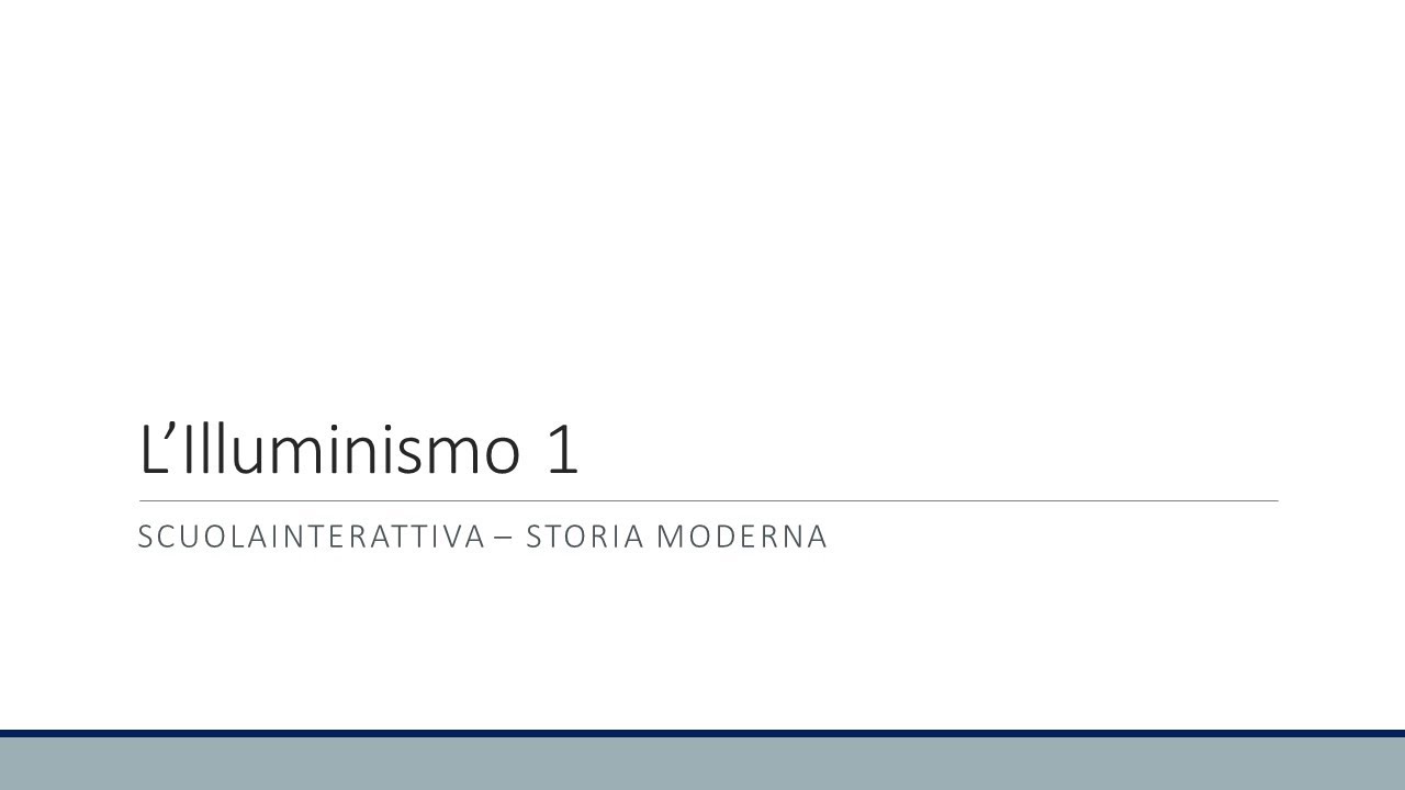 L'Illuminismo