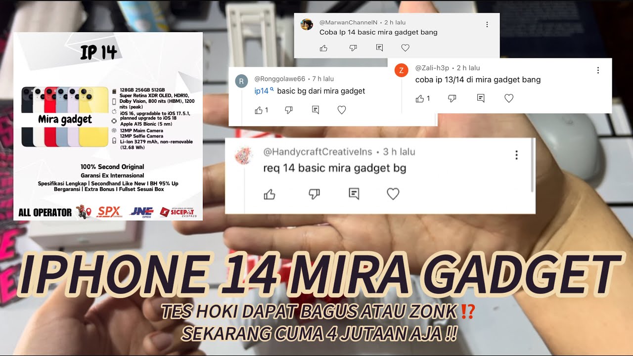 Mira Gadget‼️Mendengar Suara Viewer - Unboxing dan Review Singkat iPhone 14 Mira Gadget Shopee #fyp