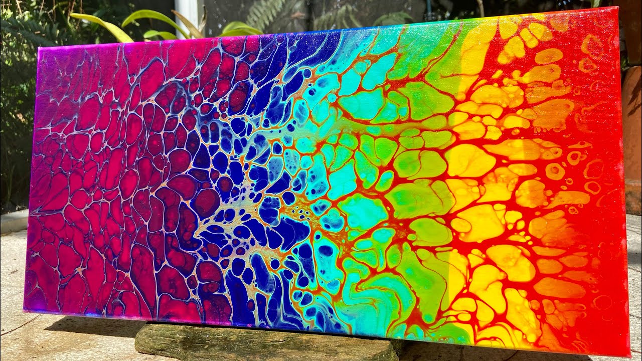 Painting With Mesh! - The Best Acrylic Pouring Swipe Tool!