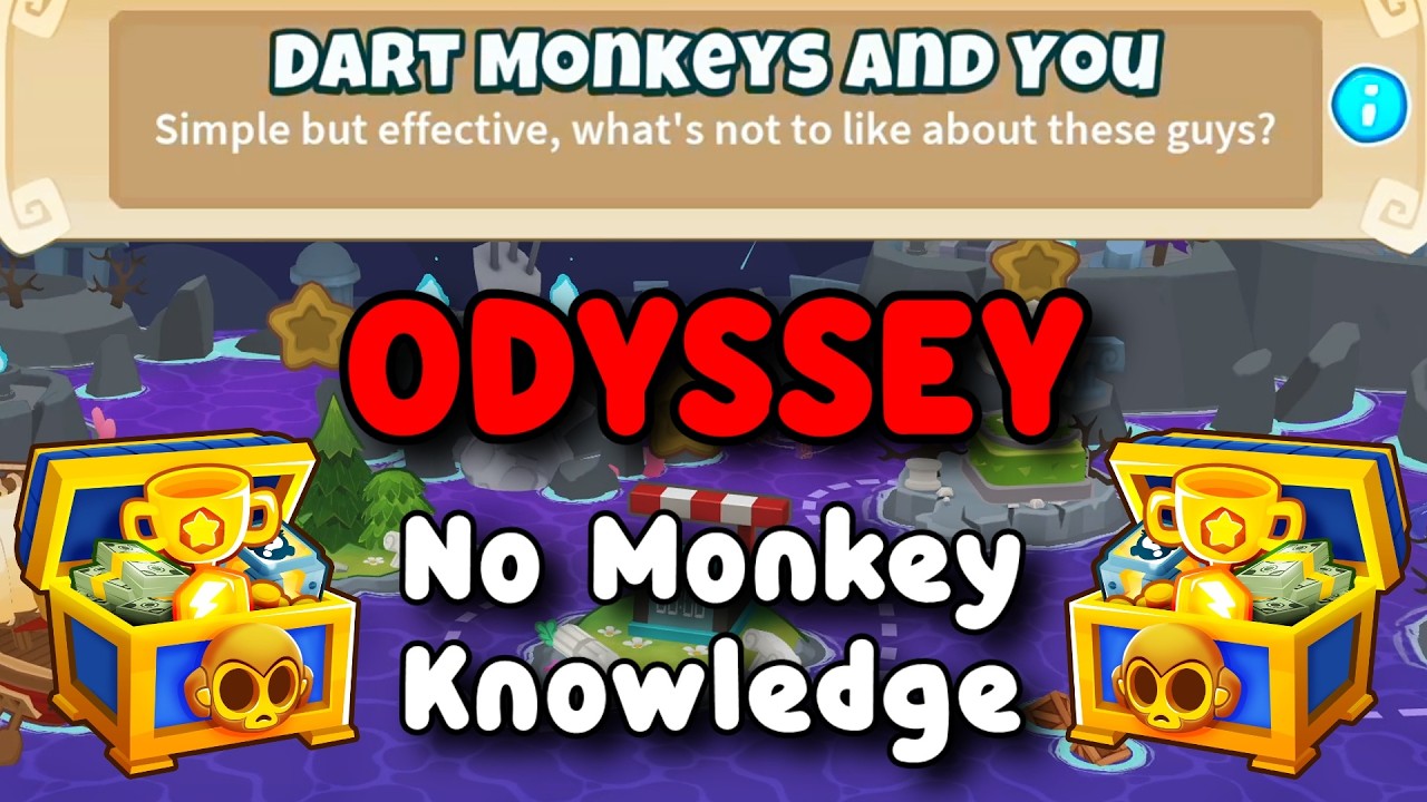 BTD6 Odyssey | No Monkey Knowledge Guide | Hard Mode Tutorial | Dart Monkeys and You