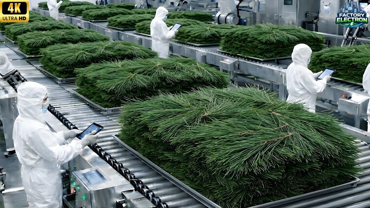 Inside a Modern Pine Needle Factory – From Raw Pine Needles to Finished Products (Full Process)