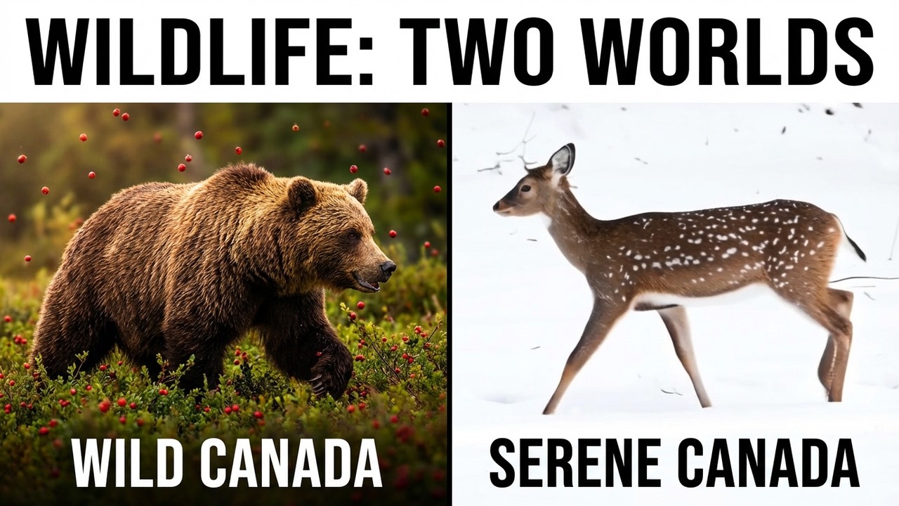 Canadian Boreal Forest 4K 🌲 Wildlife, Wolves, Bears & Northern Lights
