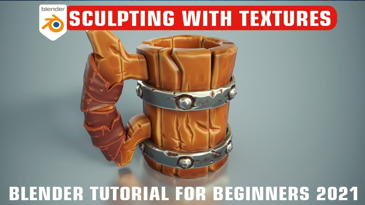 blender tutorial for beginners 2021 |  Old Beer Mug - Beginner's guide to stylized texturing