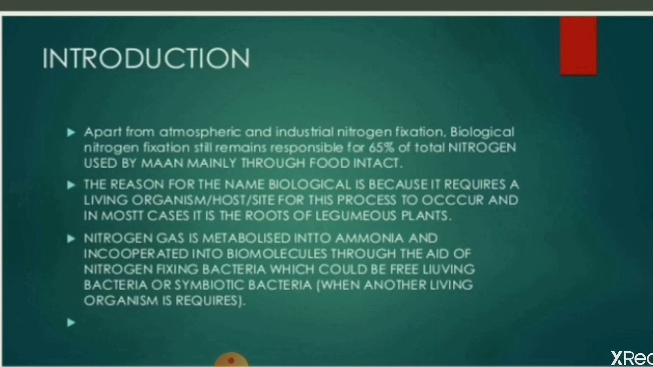 Biological Nitrogen fixation, Sem-VI