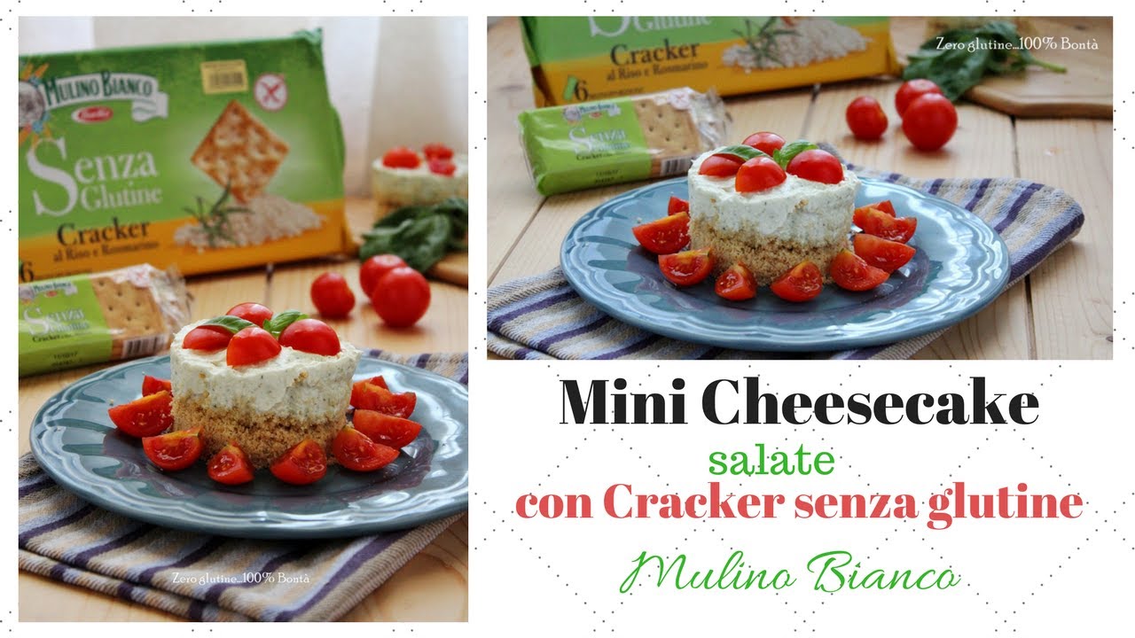 Mini cheesecake salate con cracker senza glutine Mulino Bianco