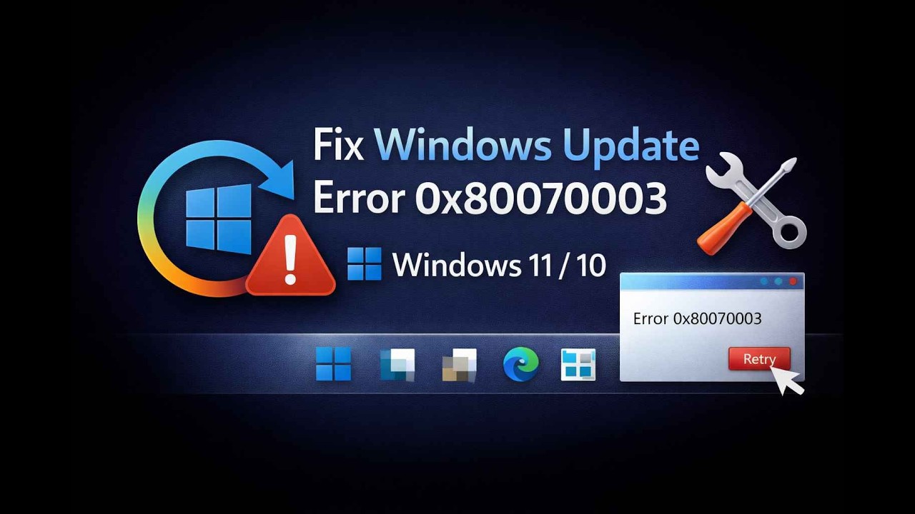 How to Fix Windows Update Error 0x80070003 in Windows 11 / 10 | GearUpWindows Tutorial