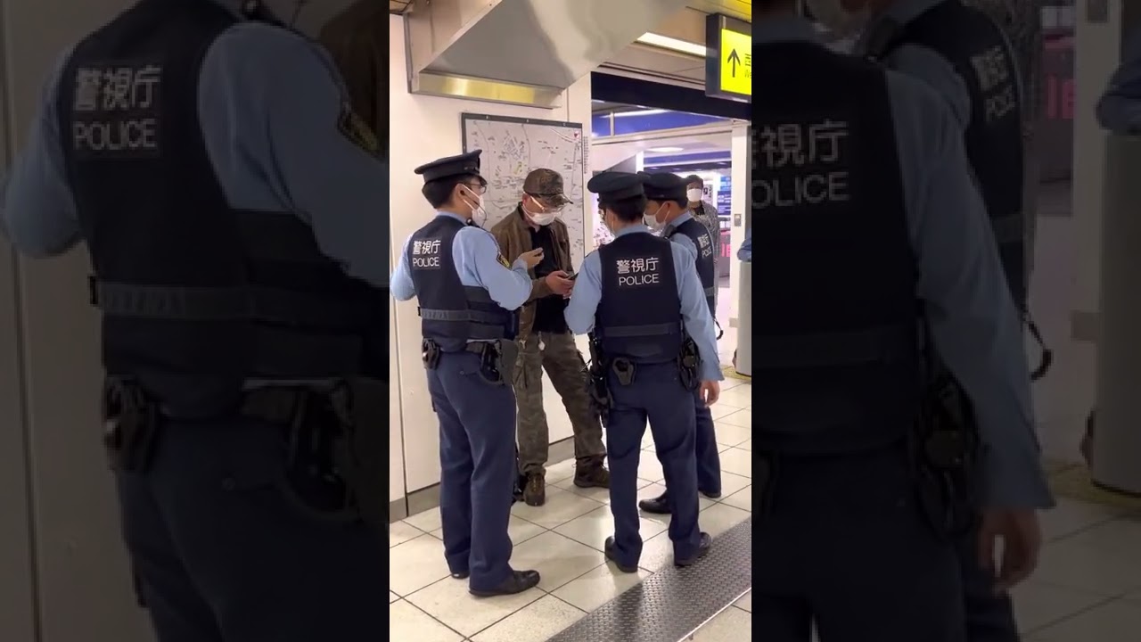 職質、池袋駅内で逆ギレ