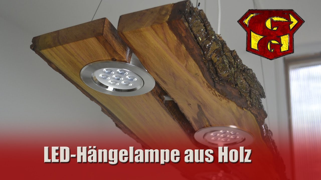 LED Deckenlampe aus Holz - Garagengurus #18