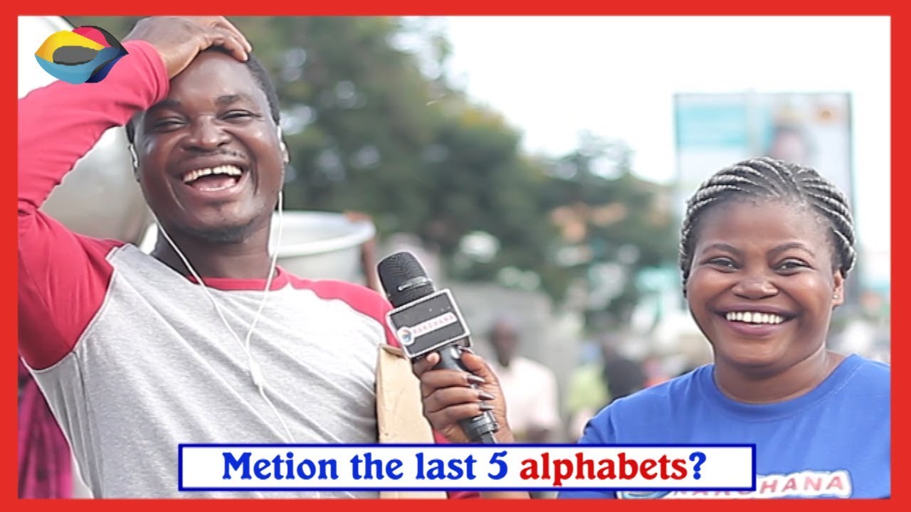 Mention the last 5 letters of the English Alphabet Street Quiz | Funny Videos | Funny African Videos