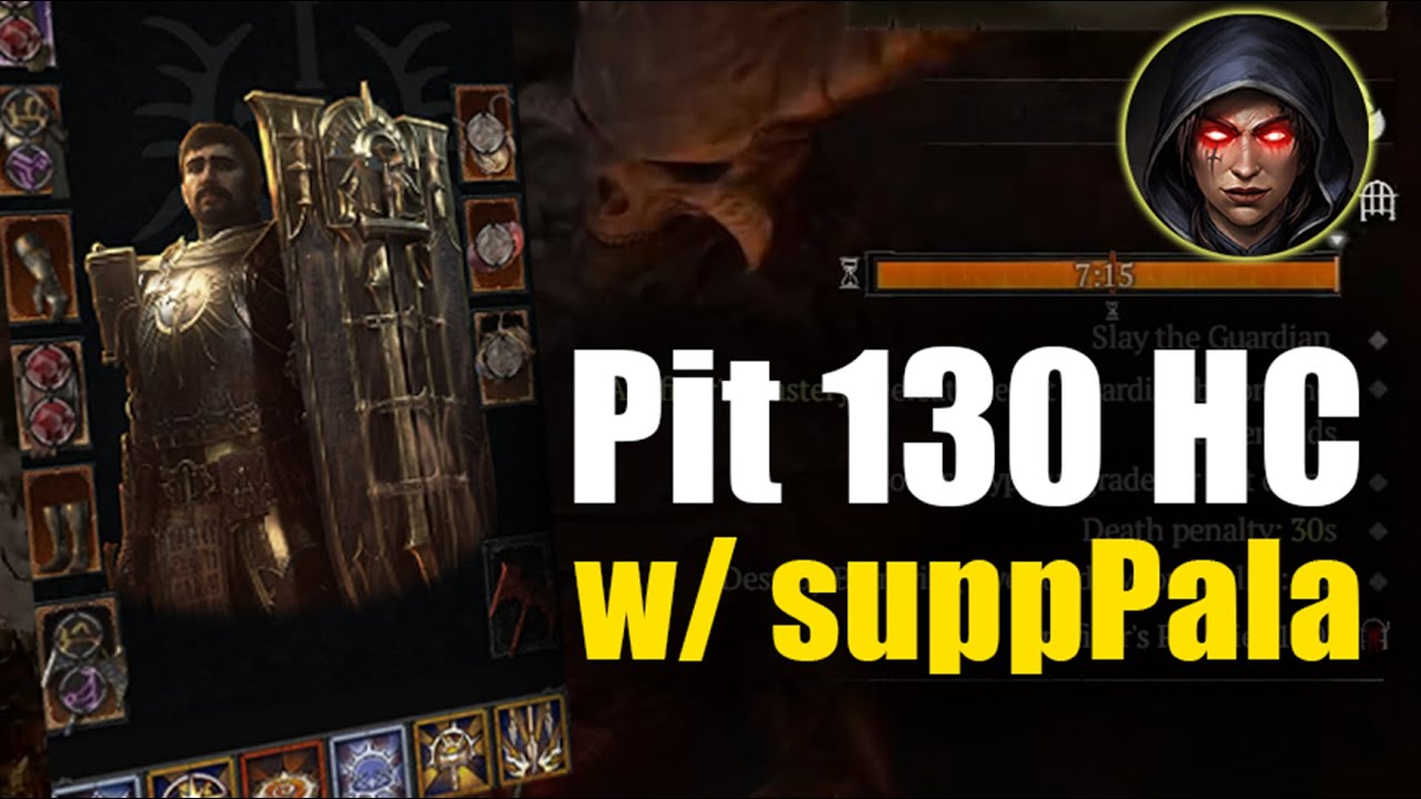 Diablo 4 - PIT 130 on HARDCORE with Support Paladin!