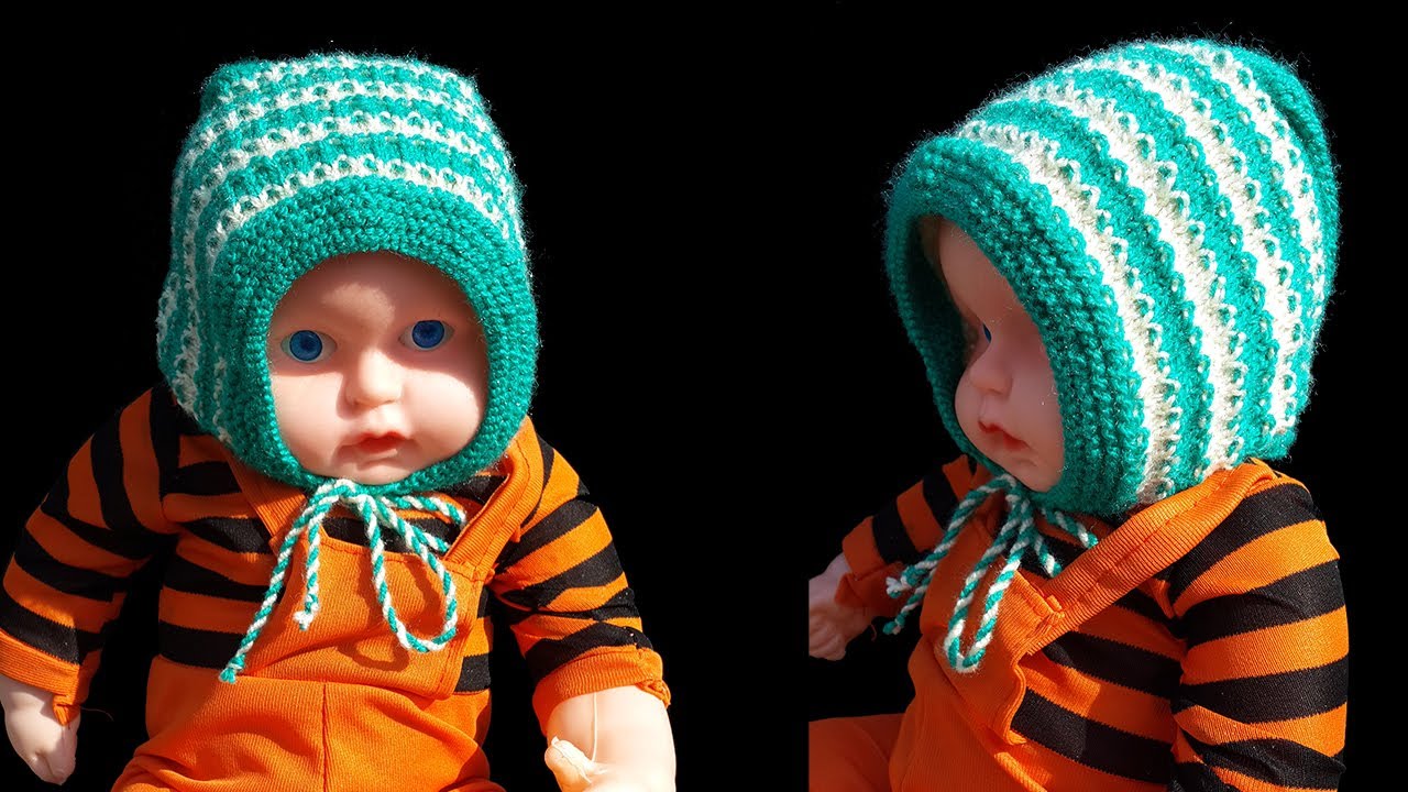440- Simple & Beautiful Baby Cap Knitting Tutorial for Beginners 💚 छोटे बच्चो की कैप बनाये आसानी से