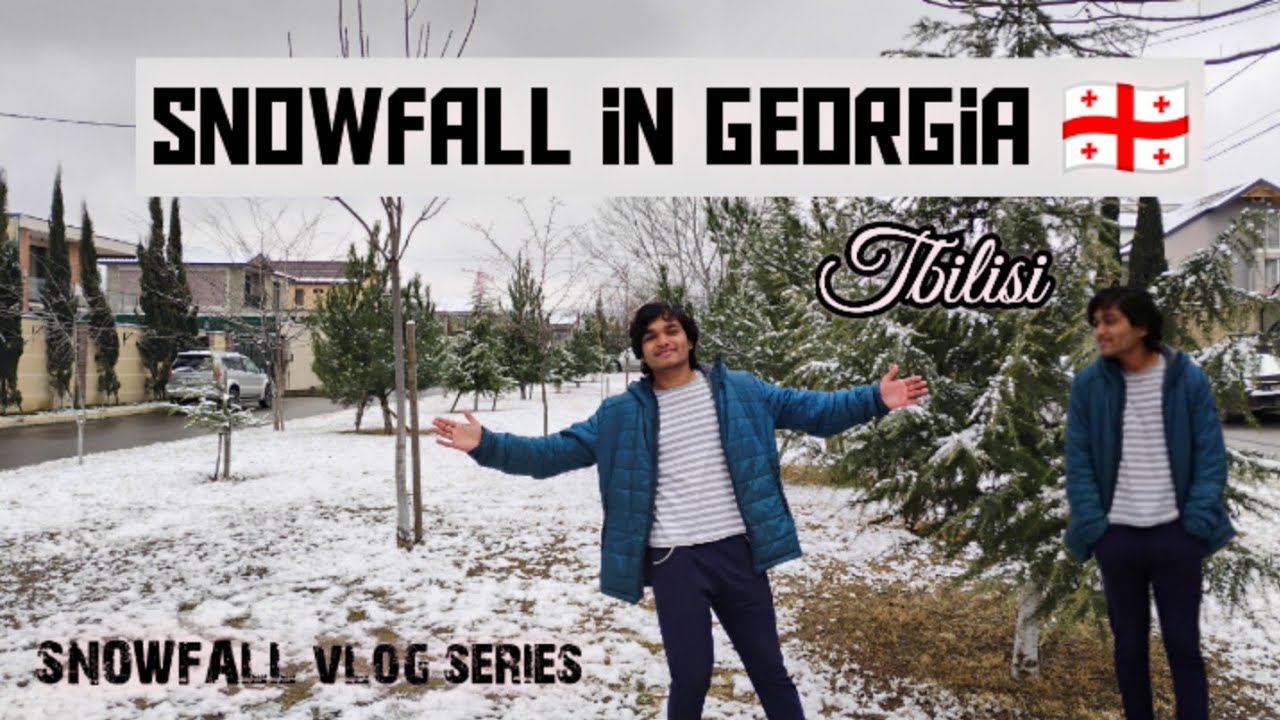 SNOWFALL In TBILISI GEORGIA 🇬🇪 | Snowfall vlog - 2 | Winter in Georgia | MBBS in Georgia   #georgia