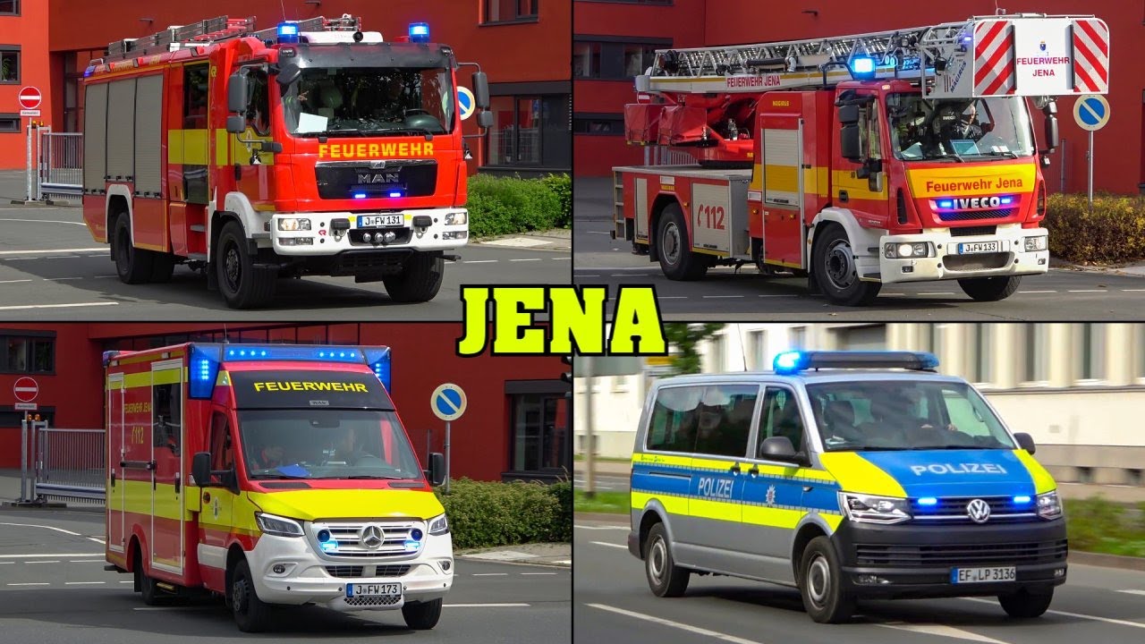 *HLF 20 an Wache vorbei!* [FEUERWEHR JENA] - Einsatzfahrten von BF, Polizei & Rettungsdienst!