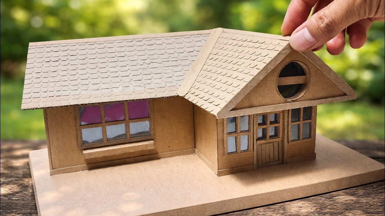 DIY Cardboard Miniature House | Amazing Craft Build