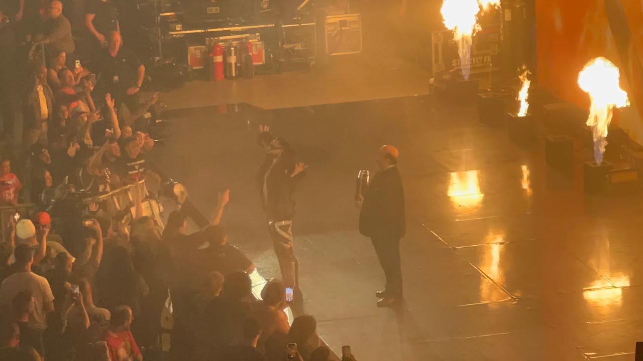 Seth Rollins w/ Paul Heyman entrance live - Monday Night Raw 07/07/2025