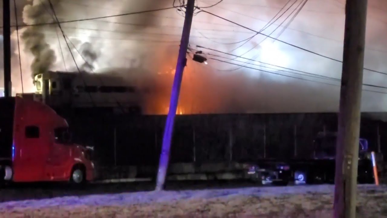 Fire engulfs passenger train heading from Pennsylvania to Wilmington