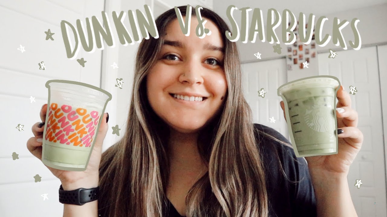 TASTE TEST MATCHA LATTE | STARBUCKS VS. DUNKIN DONUTS